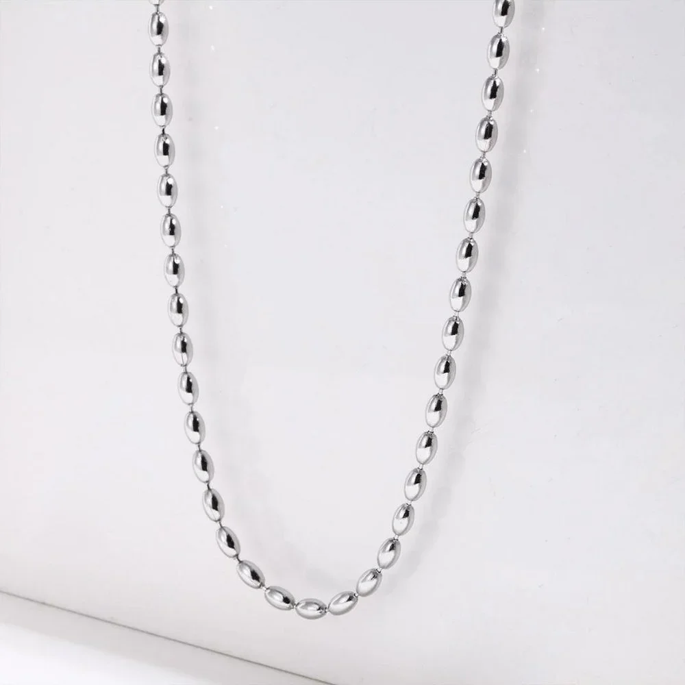 Stainless Steel Silver Color Chain Necklace. Gold Chain Necklace - Picture 2 of 4